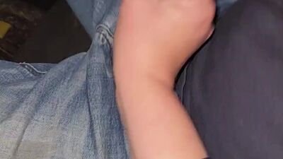 Stepsister jerked me off on the way home