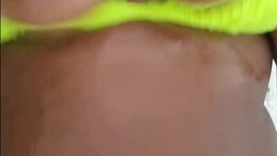 Playing with my big tits