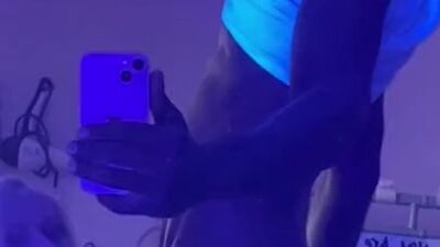 *ENDLESS THROAT* Watch CHLOE BLACC throat this big black dick in the black light!!