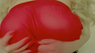 Red lingerie robe tease!