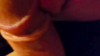Crazy, dreamy, slowly close-up blowjob by milf , cum in mouth