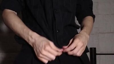 Skinny Boy Dressed Up - Stripping and Oiling my Cock For You ♥