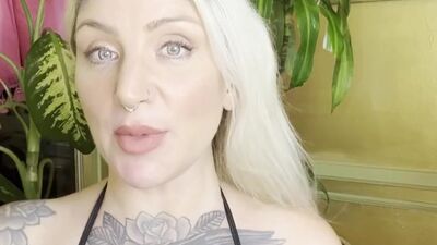 How long can you last? Hot Blonde Milf w Big Tits Wants You to Jerk Off While She Smokes In A Bikini