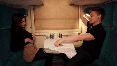 Best comedy in porn history! Meeting on the train ended hot sex. Sirena Milano