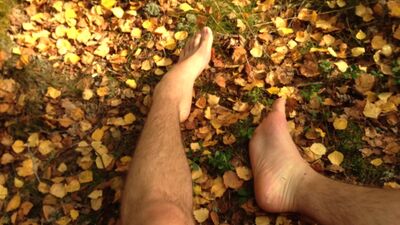 boy with a big dick shoots 3 streams of cum in the forest