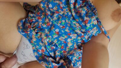 Innocent Sexy Girl with Sweet Panties allows Me to Rub Cock on Her Pussy