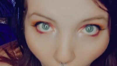 BBW sensual glass toy blowjob