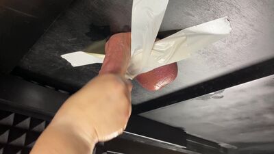 Milking Table 4K *Duct taped his balls and he cums in my mouth*