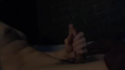 Quiet night masturbation by firelight