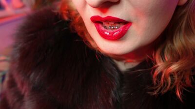 FUR SOUNDS and hot LIPS fetish video - ASMR relax sounding