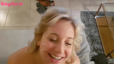 Real amateur cumslut facial : first big load POV.