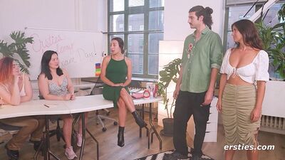 Ersties TV - Sex Academy - Can One Lucky Guy Pleasure All His Instructors & Pass The Final Exam?