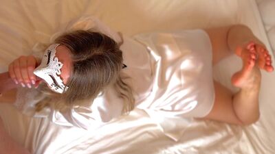 Waiting In Bed In My New Silk Night Dress To Play With His Warm Cum On My Lips - Keyla & Lucas