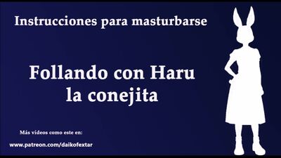 JOI hentai con Haru de Beastars. Con voz española. Furry.