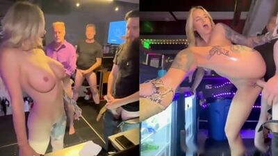 Bartender Fucks The Whole Bar