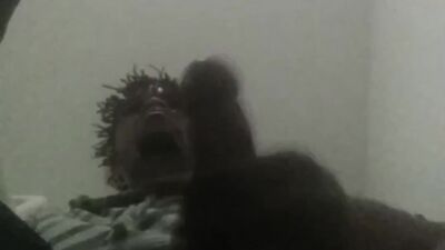 Masturbating to lesbian porn In Hotel Hallway Almost Caught