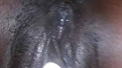 Hairy pussy cumming