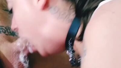 Super sloppy mouth fuck tease