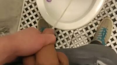 Guy with soft dick having a piss in jerky mate toilet! Part 2 HD 2020