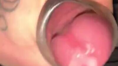 Cumming with a mini stroker