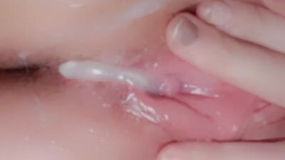 After fuck Creampie oozing outta tight pussy