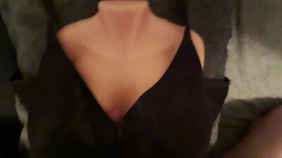 Titfucking my F-cup Kokos Bouncing Titties toy wearin girlfriend's bra