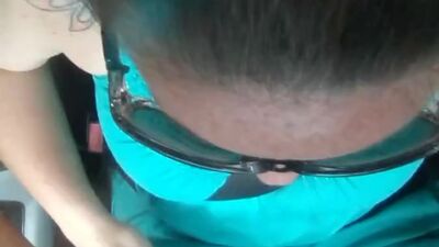 Voyeur Girl Driving In Mini dress