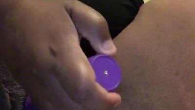 BBW SQUIRTS ON VIBRATOR WHILE HUSBAND IS AWAY