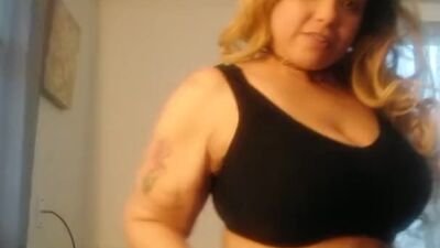 Squishy BBW Latina Teases on Cam
