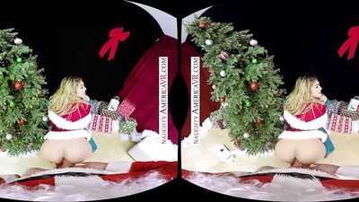 Santa's naughty helper sits on your cock for xmas