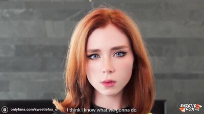 Redhead QT Robot gets her facefucked and deepthroated until she gets a juicy creampie