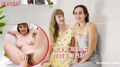 Olive Fingers Her Blonde Friend in the Bathtub - Natural Tits & Hairy Pussies Galore!