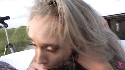 Watch Brianna Moon get pounded in public by a big dick while she's on the hunt for a juicy pussy