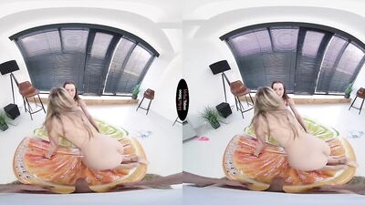 Experience Virtual Taboo with Big-titted VIRTUAL TABOO - Rough Threesome POV