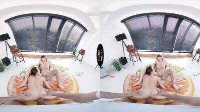 Experience Virtual Taboo with Big-titted VIRTUAL TABOO - Rough Threesome POV