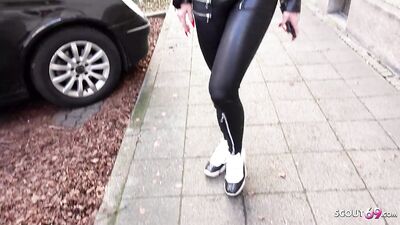 German Scout gets rough fucked by her perky tits & tight pussy during her modeling gig