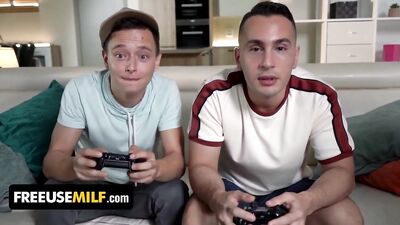 StepSon Invites His Buddy To Free Use His StepMoms Eveline Dellai And Silvia Dellai - FreeUseMilf